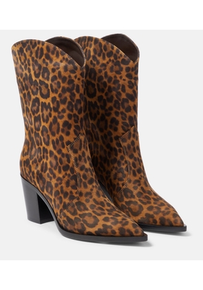 Gianvito Rossi Denver leopard-print leather boots