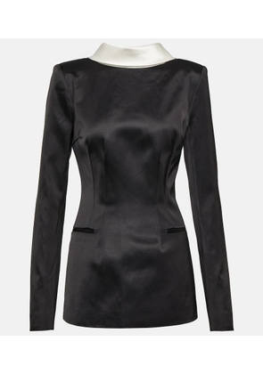 LaQuan Smith Reverse cotton-blend blazer dress