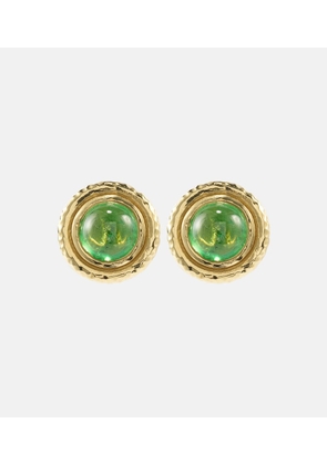 Octavia Elizabeth Palm 18kt gold earrings with tsavorites