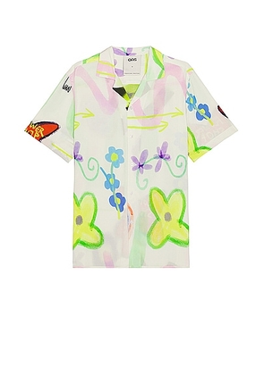 OAS Flower Shop Viscose Shirt in Multi - Ivory. Size XL/1X (also in ).