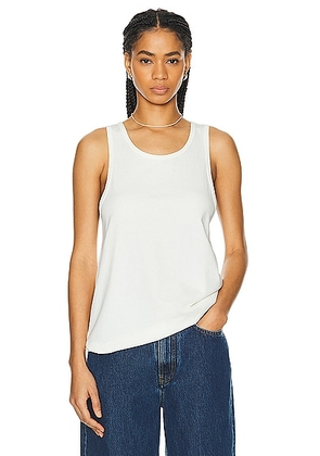 WAO The Relaxed Tank in Off White - White. Size M (also in L, S, XS).