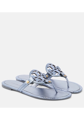 Tory Burch Miller metallic leather thong sandals