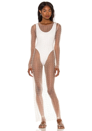 Beach Bunny Champagne Nights Mesh Dress in Nude. Size M, S.
