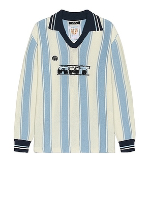 rice nine ten Knitting Long Sleeve Soccer Jersey in Light Blue - Blue. Size 2 (also in ).