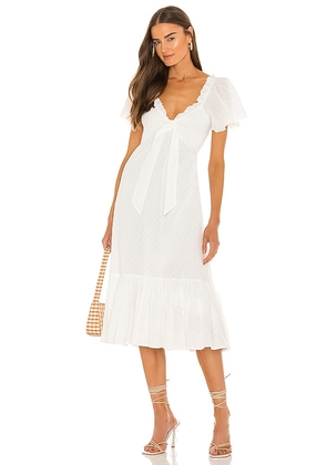 Cleobella Ashlyn Midi Dress in Ivory. Size M, S, XS.