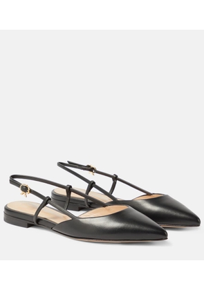 Gianvito Rossi Ascent 05 leather slingback flats