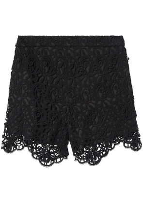 Burberry high-waisted macramé lace shorts - Black