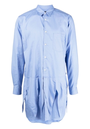 Comme des Garçons Homme Plus layered buttoned cotton shirt - Blue