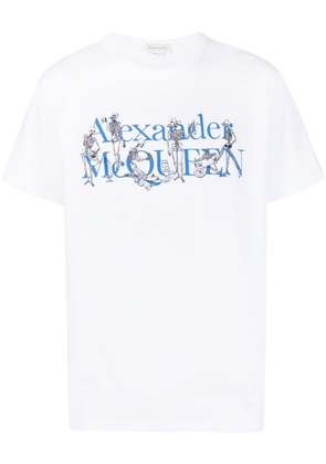 Alexander McQueen logo-print short-sleeve T-shirt - White