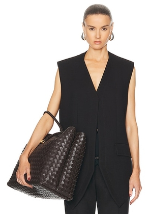 Bottega Veneta Blazer Vest in Fondant & Black - Black. Size 34 (also in 36, 38, 40).
