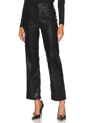 Hudson Jeans Remi Faux Leather High Rise Straight in Black. Size 24, 29, 33.