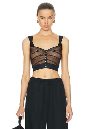 BODE Duet Lace Tank in Black - Black. Size L (also in XS).