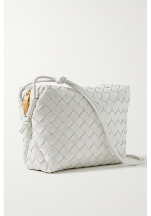 Bottega Veneta - Loop Small Intrecciato Leather Shoulder Bag - White - One size