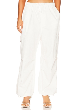 BY.DYLN Lexi Cargo Pants in White. Size S.
