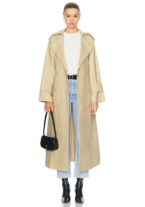 AEXAE Trench Coat in Beige - Beige. Size L (also in M, S, XS).