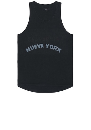 Willy Chavarria Graphic Tank in Black - Black. Size M (also in S).
