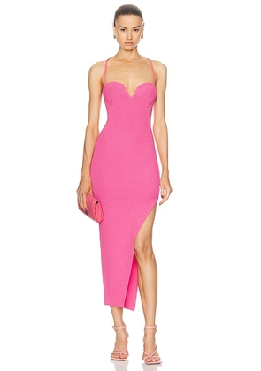 SER.O.YA Dominique Dress in Watermelon - Pink. Size L (also in M, S, XL, XS).