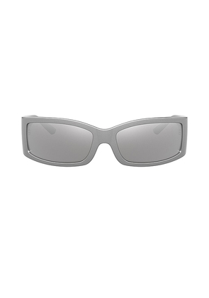 Dolce & Gabbana Racer Sunglasses in Metallic Silver.