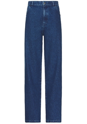 Sky High Farm Workwear Perennial Logo Denim Pants in Blue - Denim-Medium. Size L (also in XL).