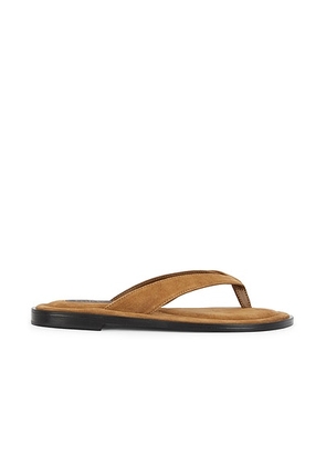 A.EMERY Morgan Sandal in Nutmeg Suede - Brown. Size 35 (also in 36, 37, 38).