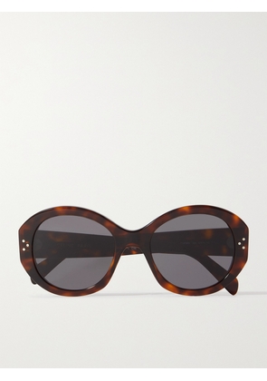 CELINE Eyewear - Oversized Round-frame Tortoiseshell Acetate Sunglasses - One size