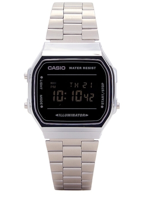 Casio Vintage A168 Series Watch in Metallic Silver.