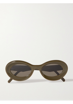 Loewe - Loop Oversized Round-frame Acetate Sunglasses - Green - One size