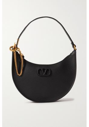 Valentino Garavani - Vlogo Mini Textured-leather Shoulder Bag - Black - One size