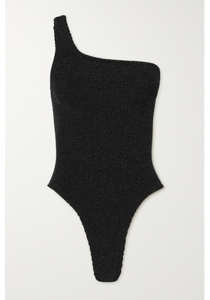 Hunza G - Nancy Metallic Seersucker Swimsuit - Black - One size