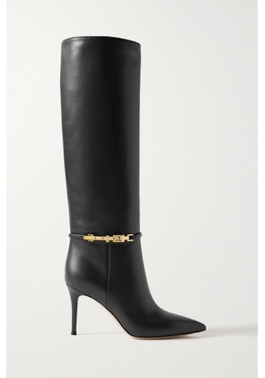 Gianvito Rossi - Glove 85 Embellished Leather Knee Boots - Black - IT36,IT36.5,IT37,IT37.5,IT38,IT38.5,IT39,IT39.5,IT40,IT40.5,IT41,IT42