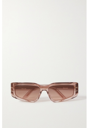DIOR Eyewear - Diorsignature S9u Rectangular-frame Acetate And Gold-tone Sunglasses - Pink - One size
