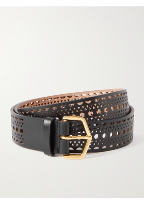 Alaïa - Laser-cut Leather Waist Belt - Black - 65,70,75,80,85