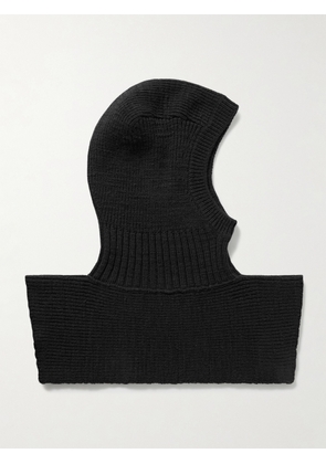 The Row - Danylo Ribbed Merino Wool Balaclava - Black - XS/S,M/L