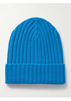 Arch4 - + Net Sustain Megan Ribbed Organic Cashmere Beanie - Blue - One size