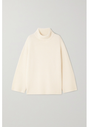 Arch4 - + Net Sustain Ali Ribbed Cashmere Turtleneck Sweater - Ivory - x small,small,medium,large,x large