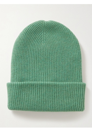 The Elder Statesman - Parker Ribbed Cashmere Beanie - Green - One size