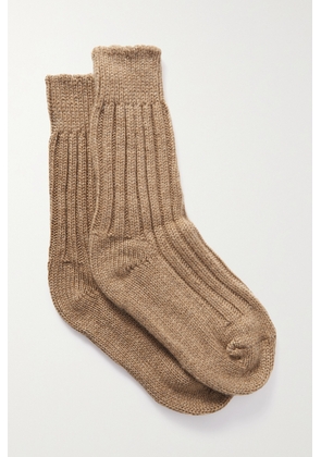 The Elder Statesman - Yosemite Ribbed Cashmere Socks - Neutrals - One size