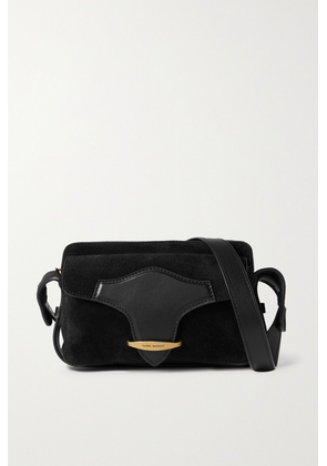 Isabel Marant - Wasy Leather-trimmed Suede Shoulder Bag - Black - One size