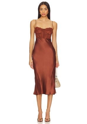 CAMI NYC Lara Dress in Brown. Size 0, 8.
