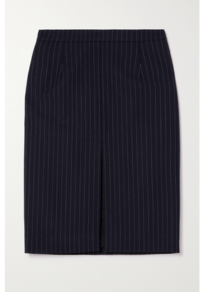 SAINT LAURENT - Pinstriped Wool Skirt - Blue - FR34,FR36,FR38,FR40,FR42