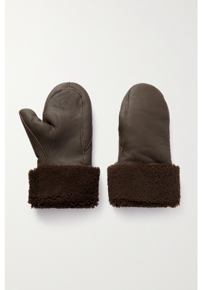 Yves Salomon - Shearling Mittens - Brown - One size