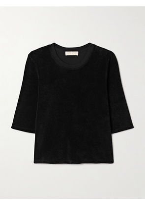 Suzie Kondi - Corfu Cotton-blend Terry T-shirt - Black - x small,small,medium,large,x large