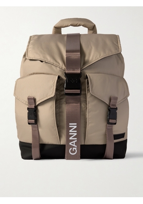 GANNI - Recycled-shell Backpack - Gray - One size