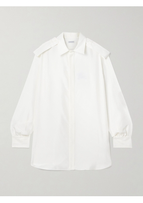 Burberry - Oversized Silk-habotai Shirt - White - UK 0,UK 4,UK 6,UK 8,UK 10,UK 12,UK 14,UK 16,UK 18