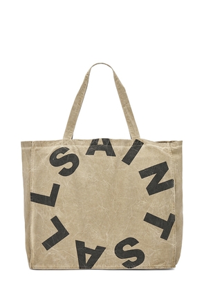 ALLSAINTS Large Tierra Tote Bag in Taupe.