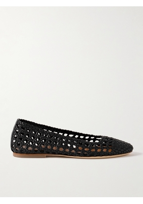 STAUD - Nell Woven Leather Ballet Flats - Black - IT35,IT36,IT36.5,IT37,IT37.5,IT38,IT38.5,IT39,IT39.5,IT40,IT40.5,IT41,IT41.5,IT42