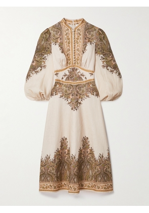 Zimmermann - Natura Paisley-print Linen Midi Dress - Multi - 00,0,1,2,3,4