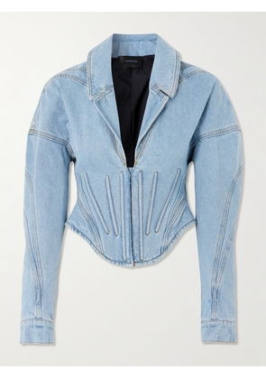 Mugler - Organic Denim Corset Jacket - Blue - FR34,FR36,FR38,FR40,FR42