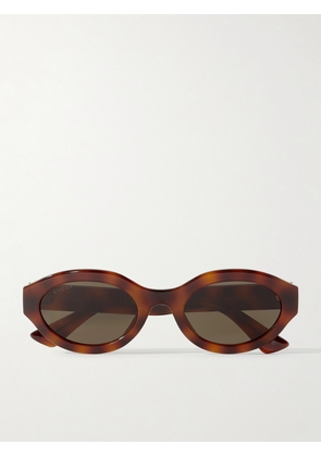 Gucci Eyewear - Oval-frame Tortoiseshell Acetate Sunglasses - One size