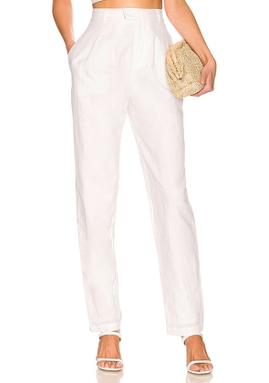 L'Academie The Alaina Pant in White. Size S, XL, XS.